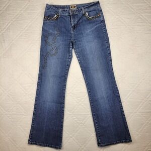 Elite Jeans Studded Wide Leg blue jeans‎ size 11/12